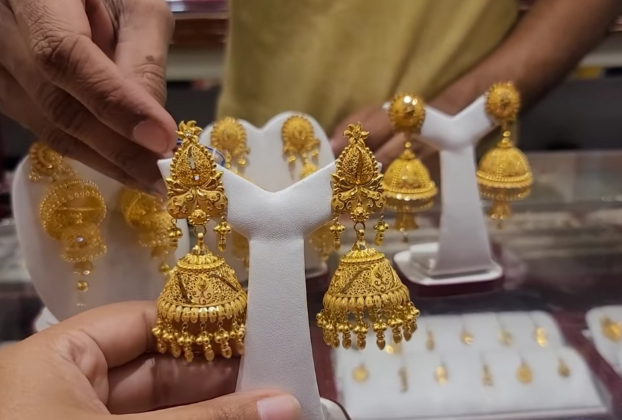 Jhumka Latest Design of gold Earrings