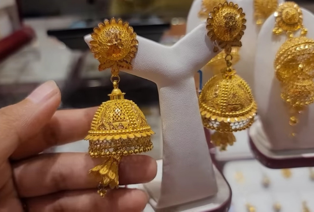 Jhumka Latest Design of gold Earrings 