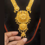 Long Necklace Designs in gold with weight