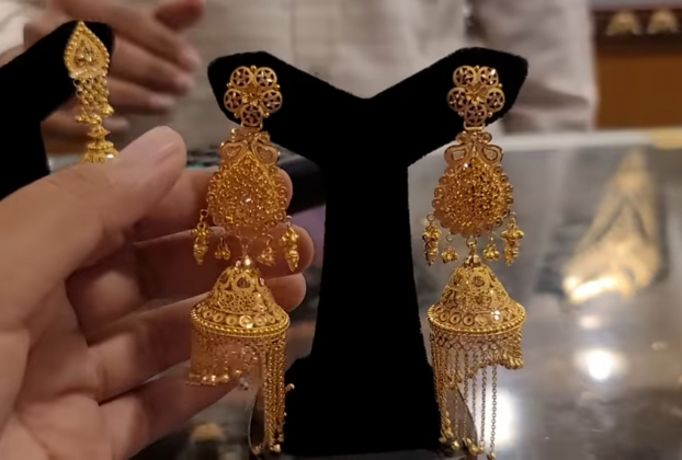 gold earrings designs for wedding