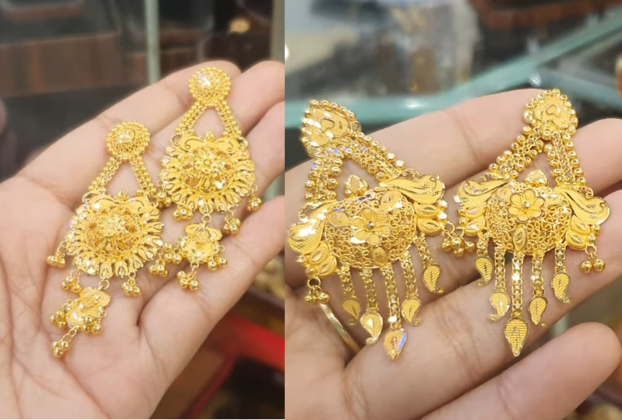 latest gold earring designs for wedding