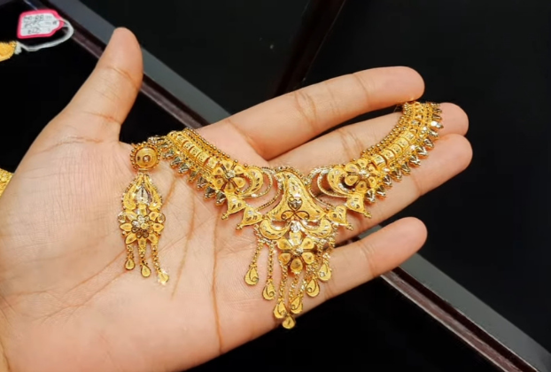 Tanishq gold necklace designs with price 2021