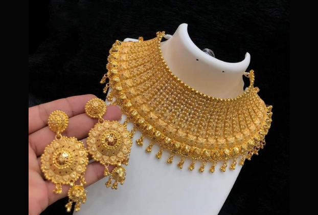 marriage bridal gold necklace designs