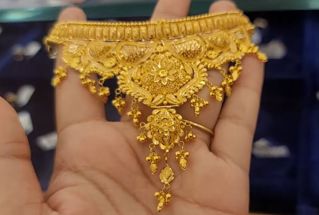 Beautiful gold Choker Necklace design