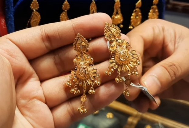 unique gold earrings design