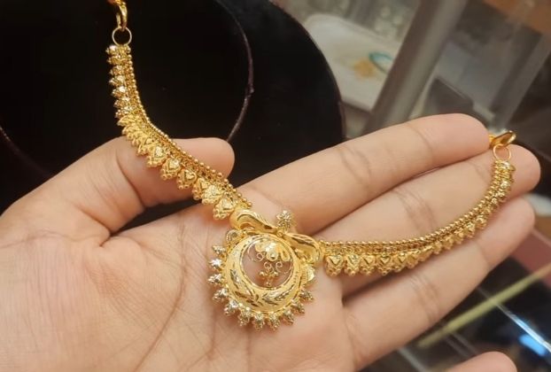 5 grams tanishq gold necklace design
