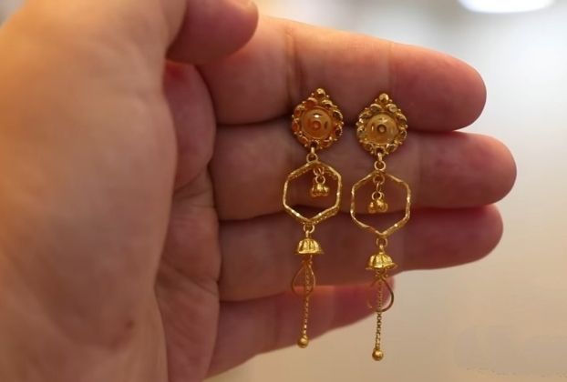 3 gram gold earrings designs with price in India