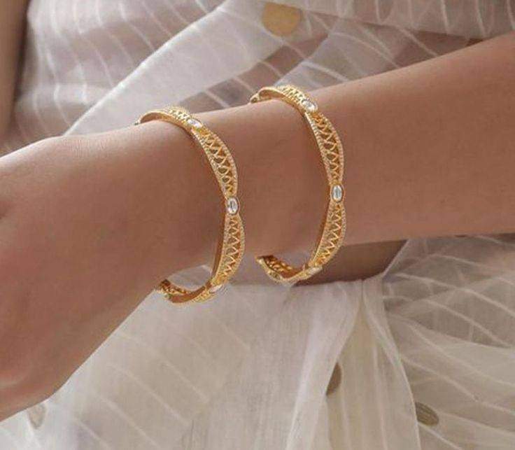 simple gold bangles design