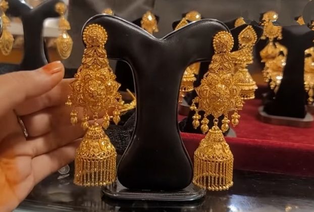 beautiful designs of gold jhumkas with price