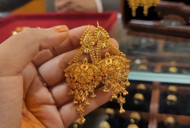 new model earrings designs in gold