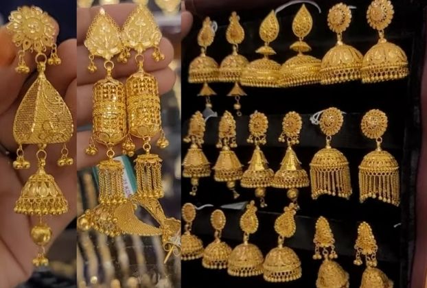 10 New Traditional Gold Jhumka Design 2022 - People choice