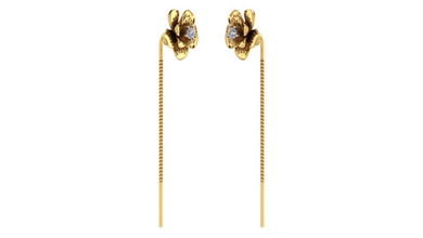 fancy gold earrings sui dhaga design 1