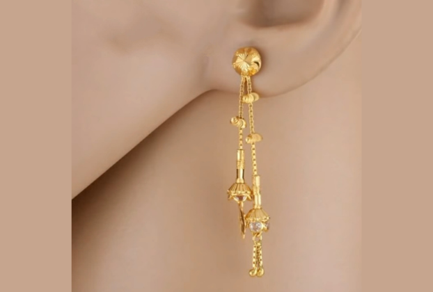 fancy gold earrings sui dhaga designs with price