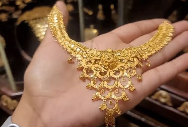 gold necklace design under 15 gram