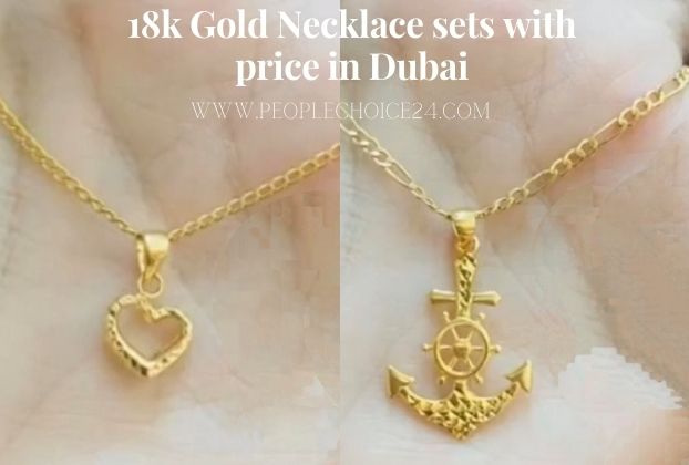 18k Gold Necklace sets with price in Dubai