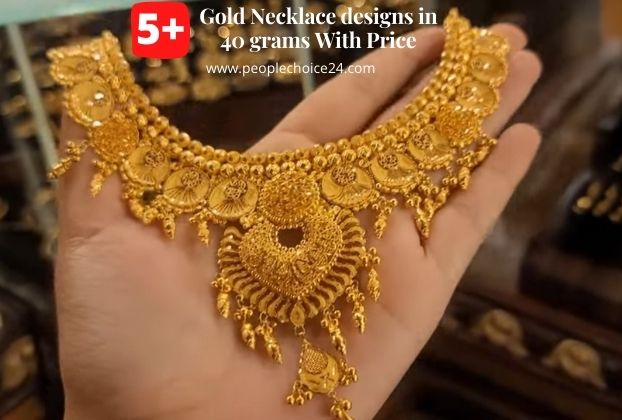 Gold Necklace designs in 40 grams With Price
