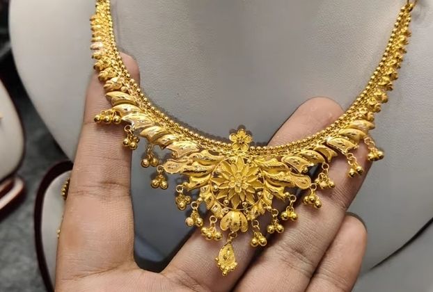 8 gram gold necklace designs with price