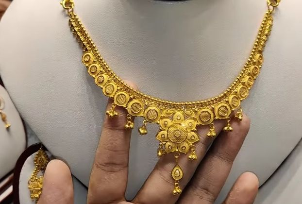 8 gram gold necklace designs with price