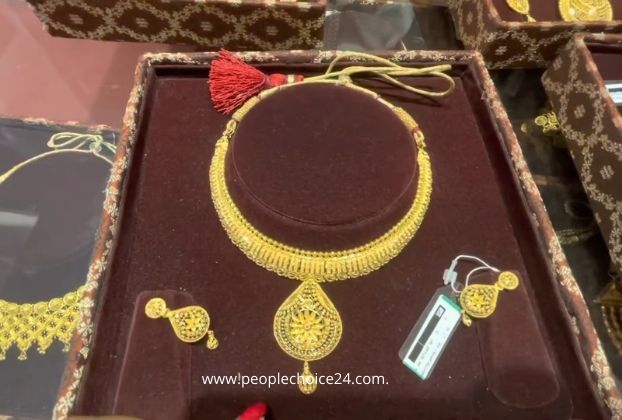 22ct indian gold necklace set (1)