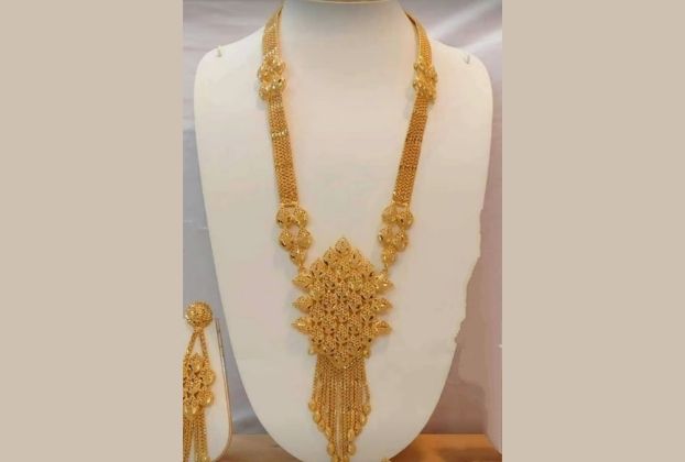 22k gold long necklace designs with price