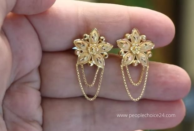 3 gram Gold Earrings Designs with price in India (1)