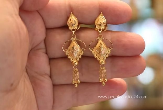 3 gram Gold Earrings Designs with price in India (10)