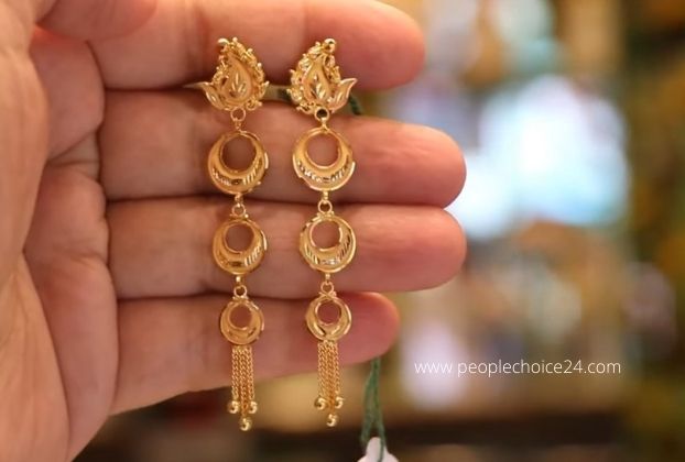 beautiful gold earrings with price 