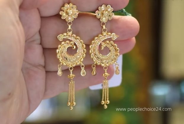 gold earrings designs in 4 Grams 