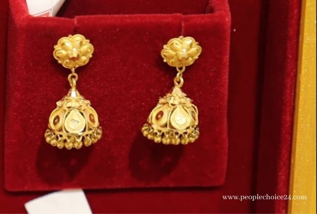 gold jhumka designs in 5 grams with price 