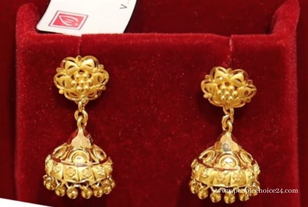 3 gram gold earrings new design