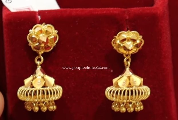 3 gram gold earrings designs with price in india