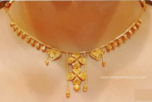 6 gram Gold necklace designs with price