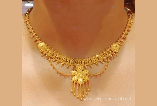modern 5 gram gold necklace designs with price