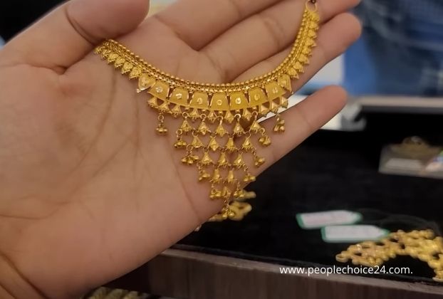 Latest 7 gram gold necklace designs with price