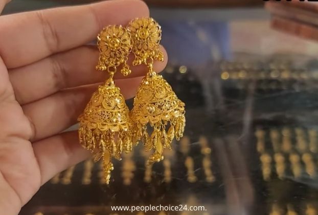 Latest gold jhumka designs from tanishq