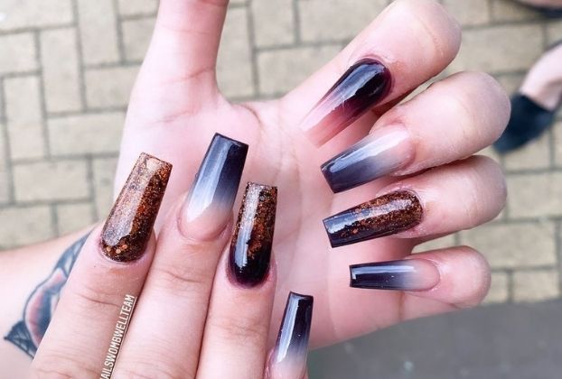 Beautiful purple nail designs for girls 