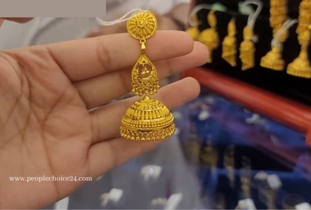 Bridal gold jhumka designs with price 