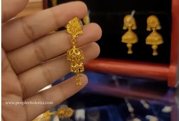 8 gram gold jhumka designs with price