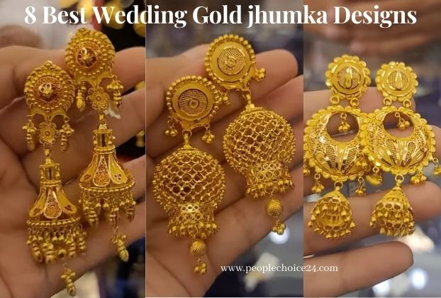 7 best Wedding Gold jhumka Designs