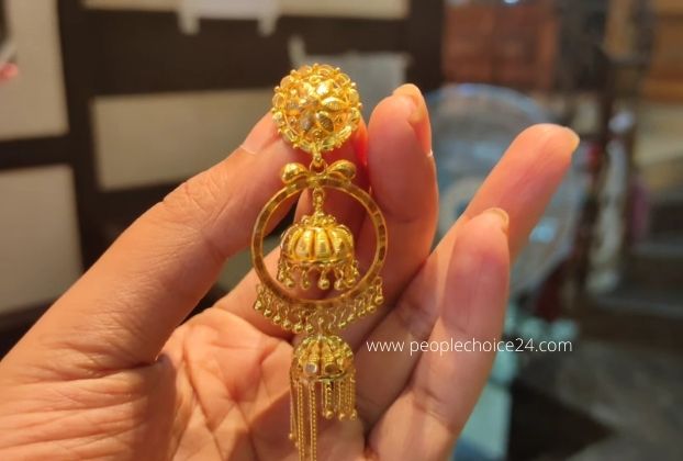 Best bridal gold jhumka designs with price 