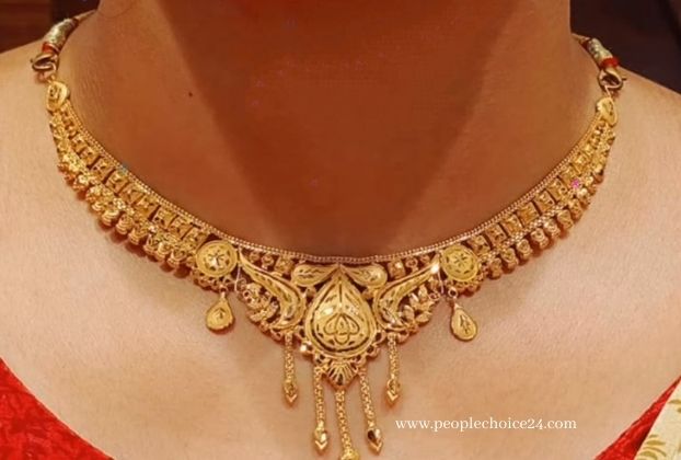 gold choker necklace in 15 grams