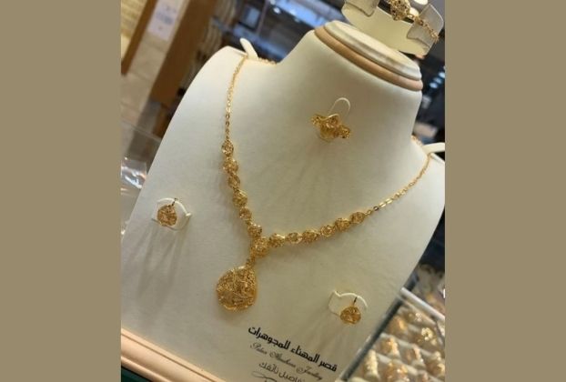 22k light weight gold necklace sets with price in dubai