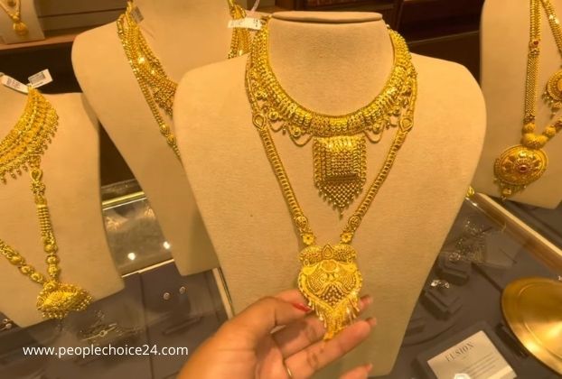 gold necklace with price and weight