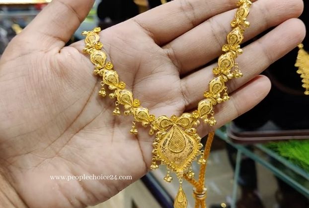 gold necklace tanishq with price