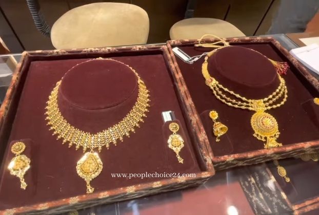 tanishq gold necklace for bride