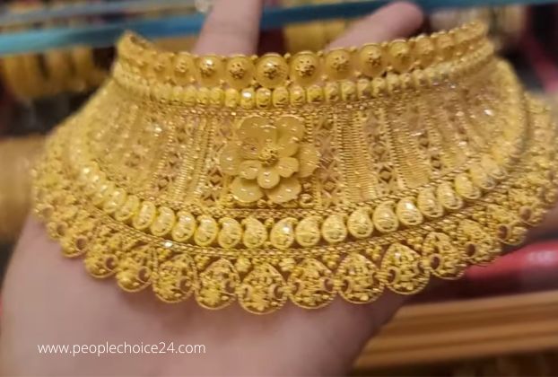 indian bridal gold choker necklace