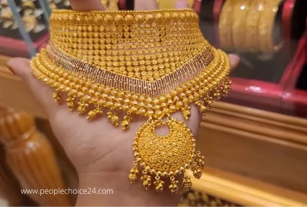 indian bridal gold choker necklace