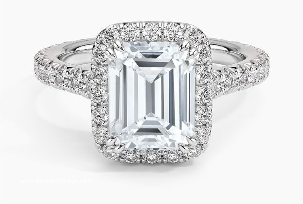 Luxe Sienna Halo Diamond Engagement Ring