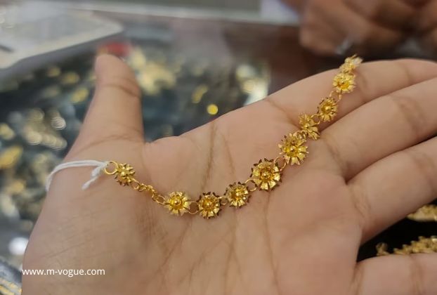 beautiful 2 gram gold necklace designs with price