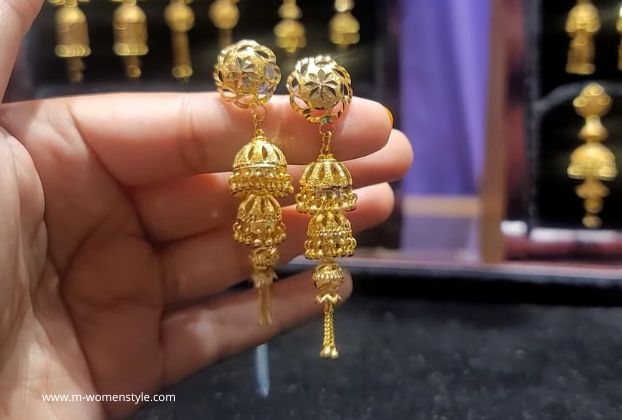 new bridal gold jhumka designs